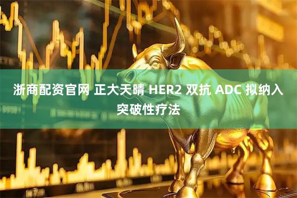 浙商配资官网 正大天晴 HER2 双抗 ADC 拟纳入突破性疗法